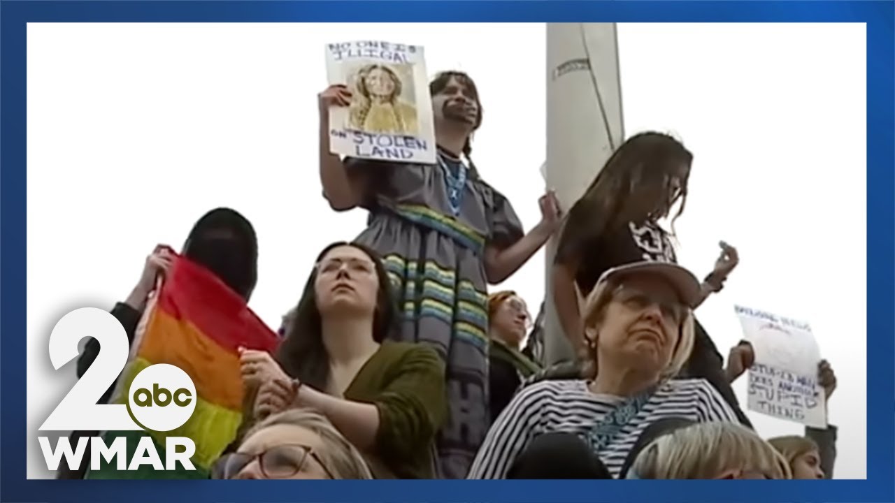 Thousands gather at Baltimore City Hall for "Hands Off!" rally