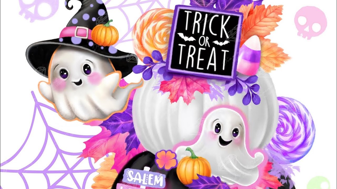 Sweet Ghost Pumpkin Stack from Diamond Art Club!