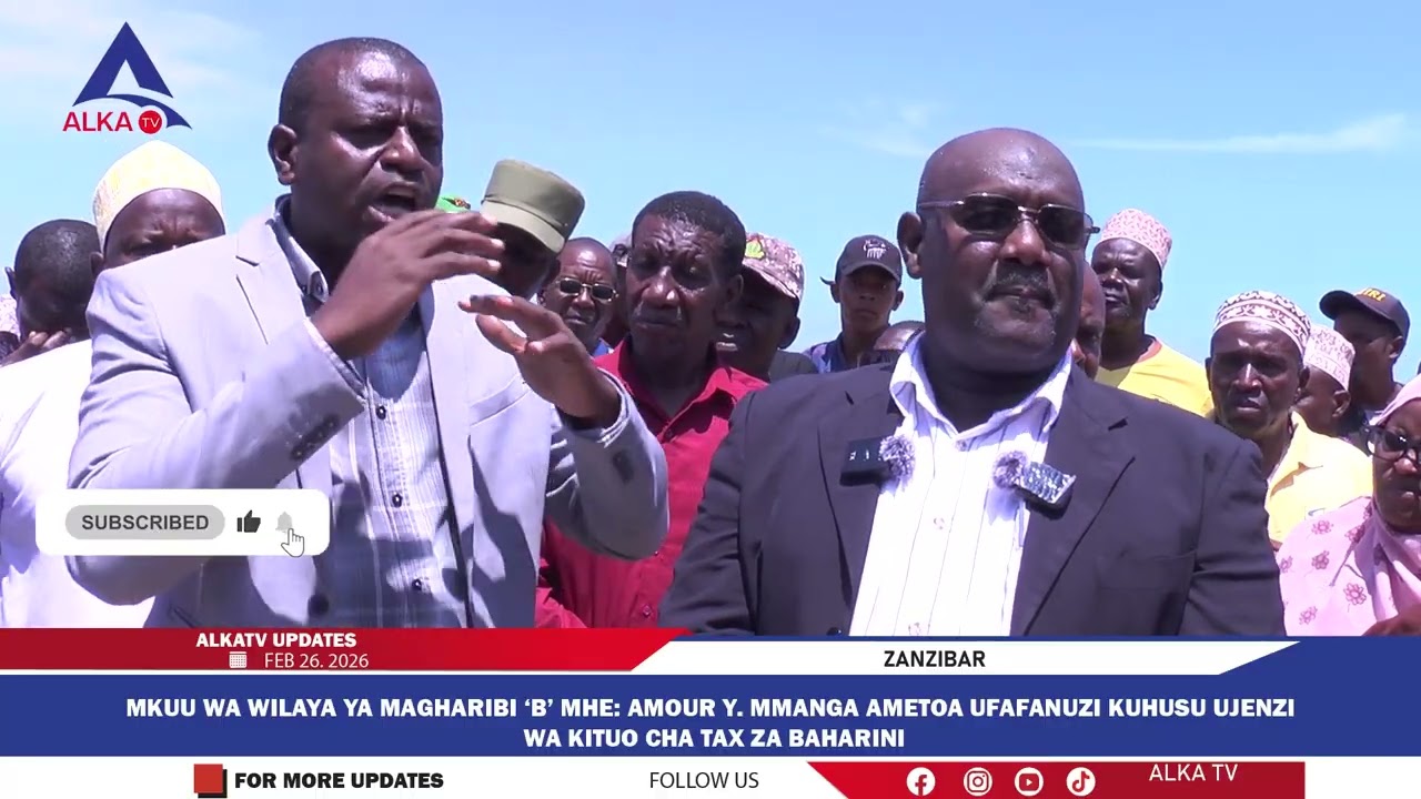 Mh. mkuu wa Wilaya Magharib B atoa ufafanuzi wa maswali ya wavuvi soko la Mazizini