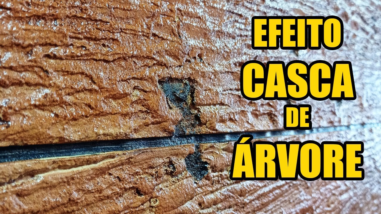 EFEITO CASCA DE ÁRVORE COM ARGAMASSA faça você mesmo