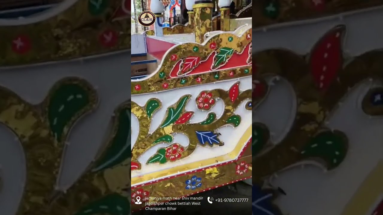 Royal Wedding Rath in Champaran | Handcrafted Wedding Decor – Champaran Lights & Handicraft