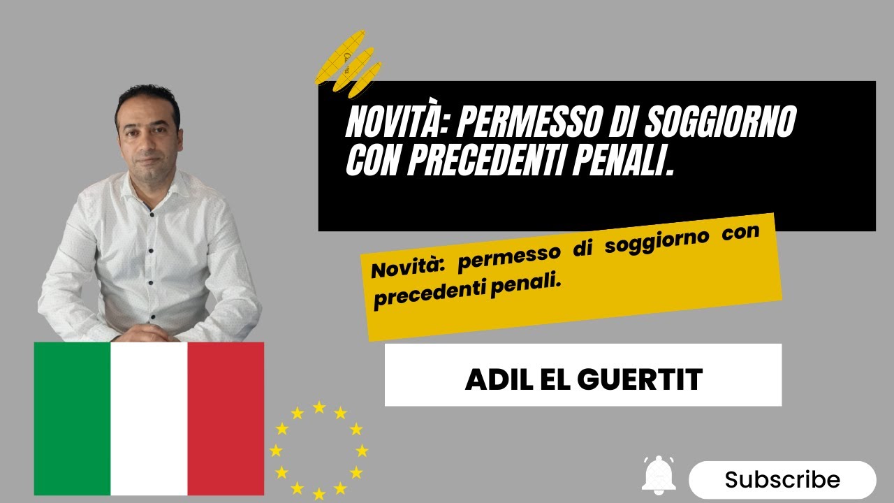 Novit&agrave;: permesso di soggiorno con precedenti penali.
