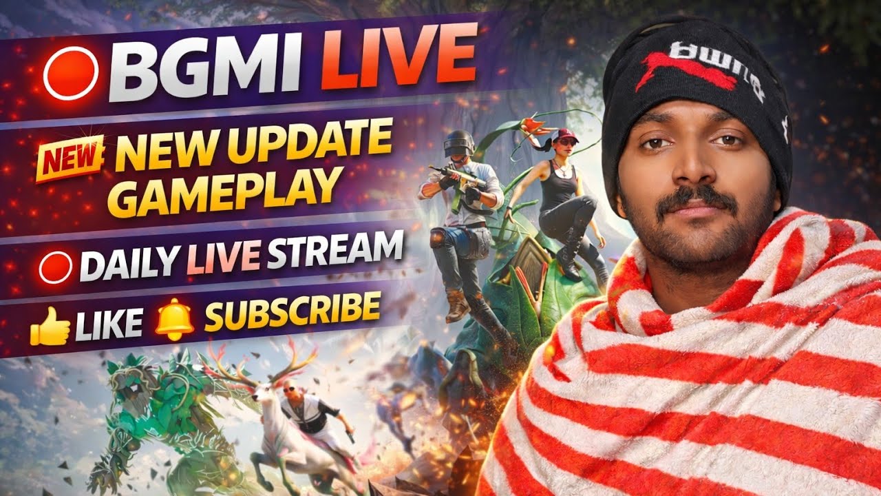 🔴 BGMI LIVE🆕 NEW UPDATE GAMEPLAY🔴 DAILY LIVE STREAM👍 LIKE 🔔 SUBSCRIBE