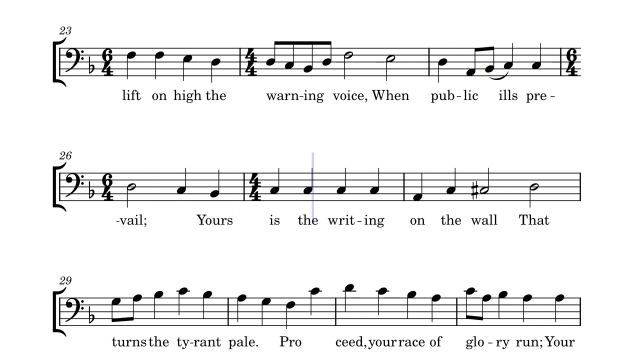 O Salt of the Earth - bass part