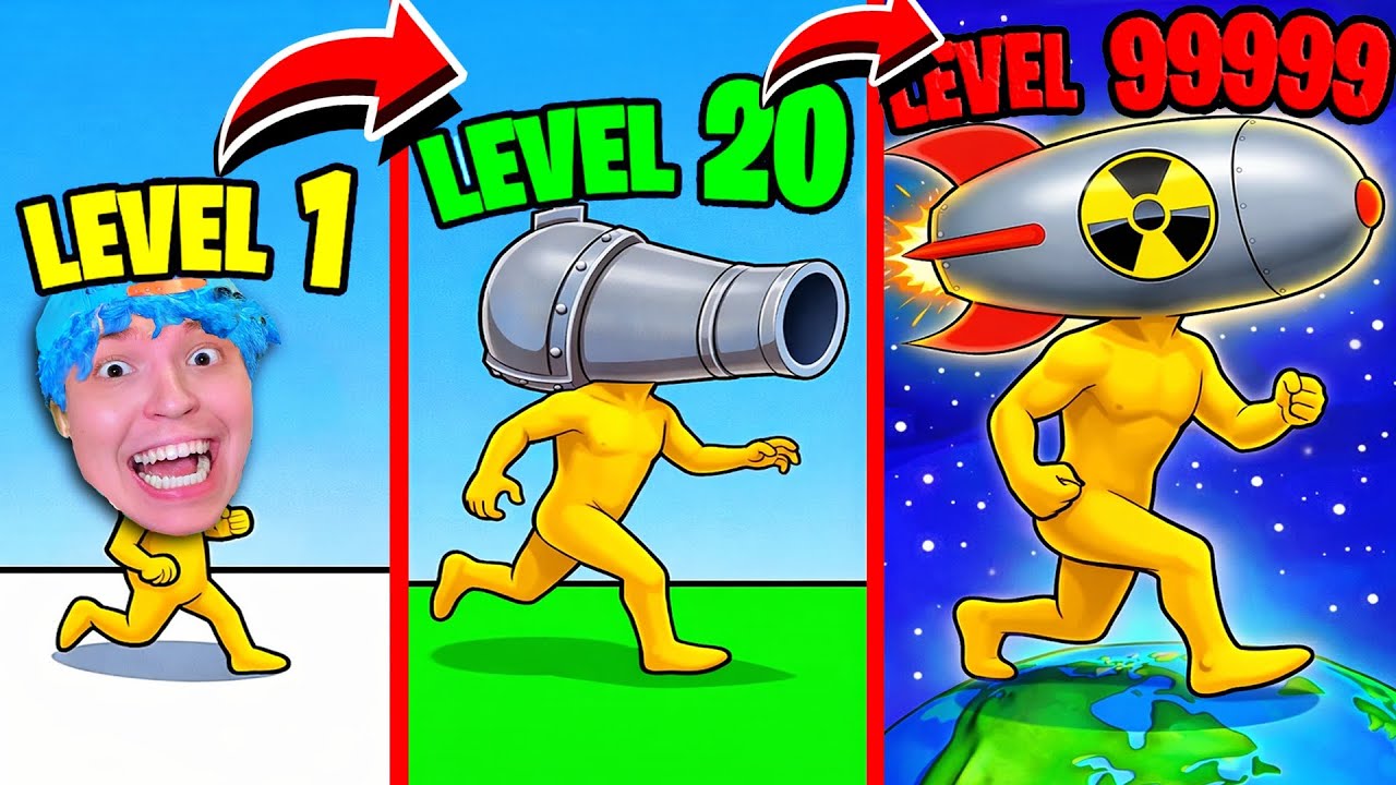 A CADA SEGUNDO MINHA CABEÇA VIRA UMA ARMA ATÉ 999.999.999 BOMBA NUCLEAR!!