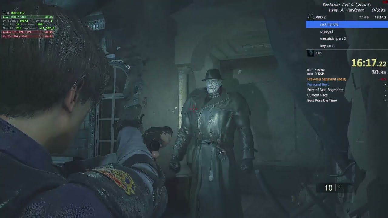 Resident Evil 2 (2019) - SPEEDRUN - Leon A Hardcore 57:37 (Old PB)