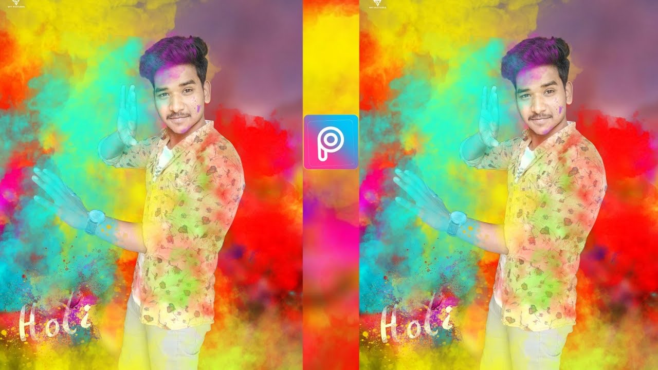 2020 Picsart holi concept photo editing | picsart holi tutorial | spt pictures