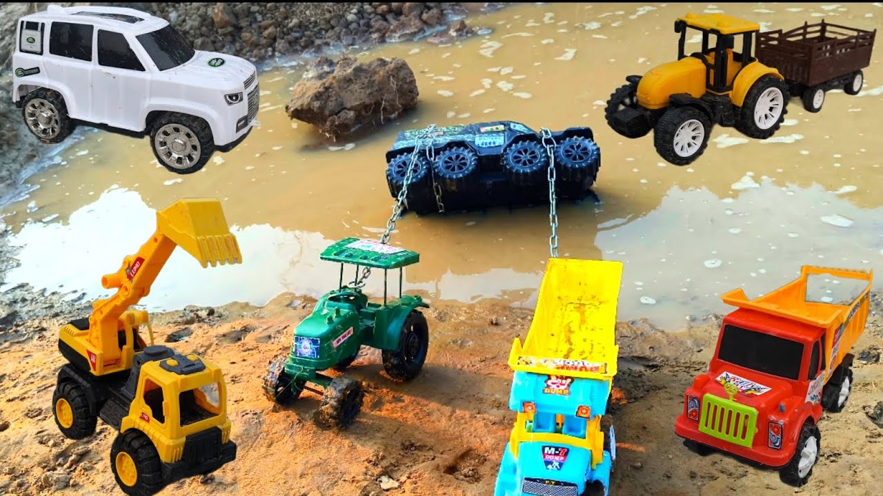 Thar And CarAccident Swaraj Tractor Dumper Resque Cartoon Video | Jcb Cartoon