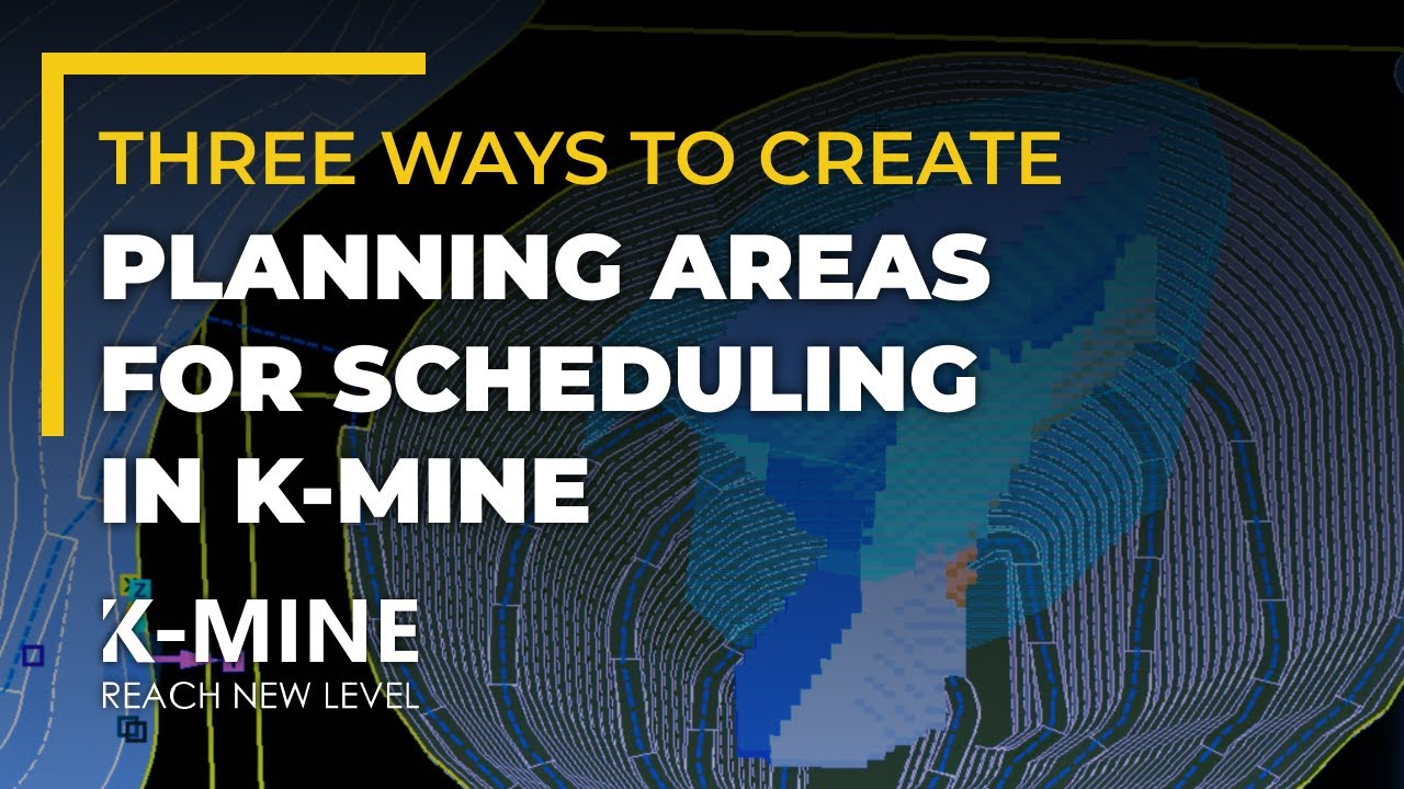 Three Ways to Create Planning Areas for Scheduling in K-MINE