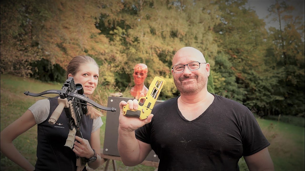 Be prepared⚠️Self-defense with free weapons😭Shooting until Vanessa howls - With Jörg Sprave