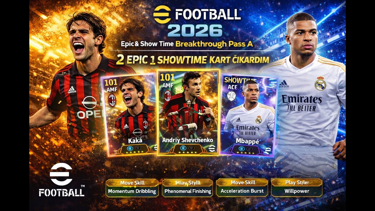 ŞANS TAVAN! 🔥 2 EPIC ve 1 SHOW TIME KART ÇIKARDIM | eFootball 2026
