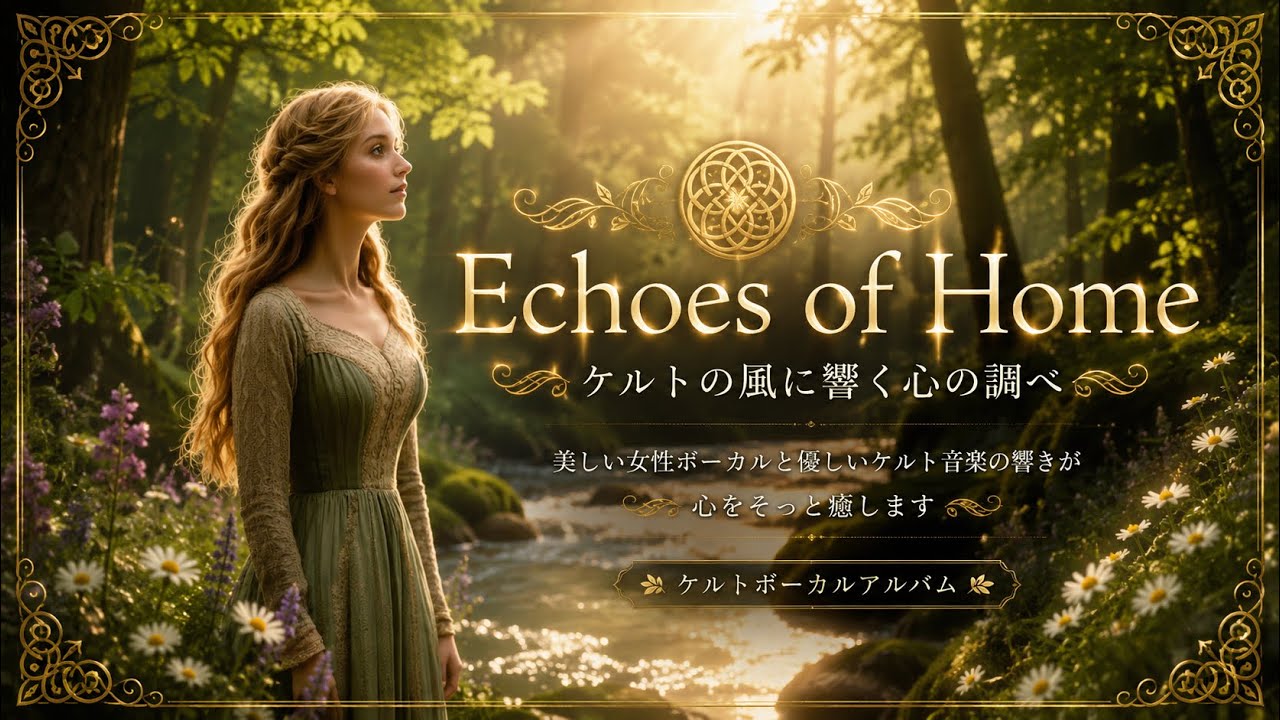 『Echoes of Home-ケルトの風に響く心の調べ』美しい女性ボーカルと優しいケルト音楽の響きが心を癒します✨