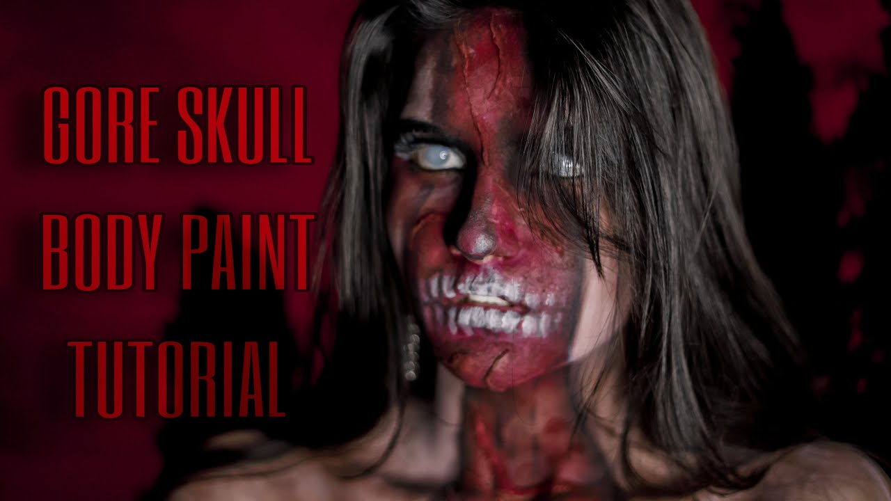 GORE SKULL BODYPAINT TUTORIAL| ARTISTIC GEMINI