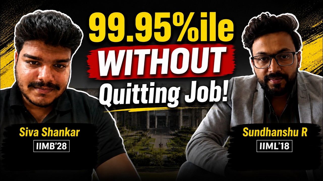 How He Scored 99.95%ile in CAT 2025 with a Job & Converted IIM Bangalore| MBA Litmus | Sudhanshu Sir