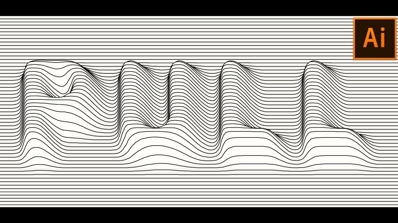 Эффект искажения векторных линий в Adobe Illustrator