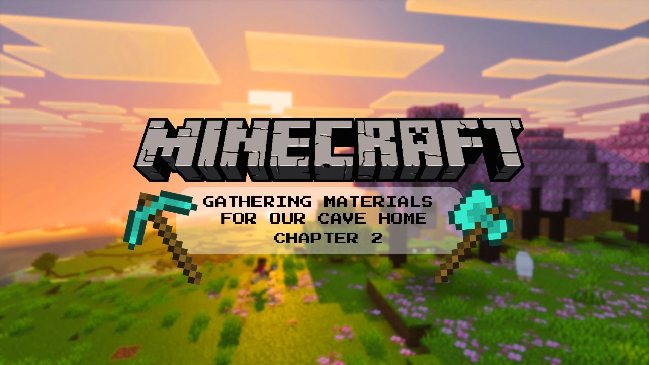 Let's Play Minecraft - Chapter 2: Gathering Materials for our Cave Home (SUBTITLE COMMENTARY)