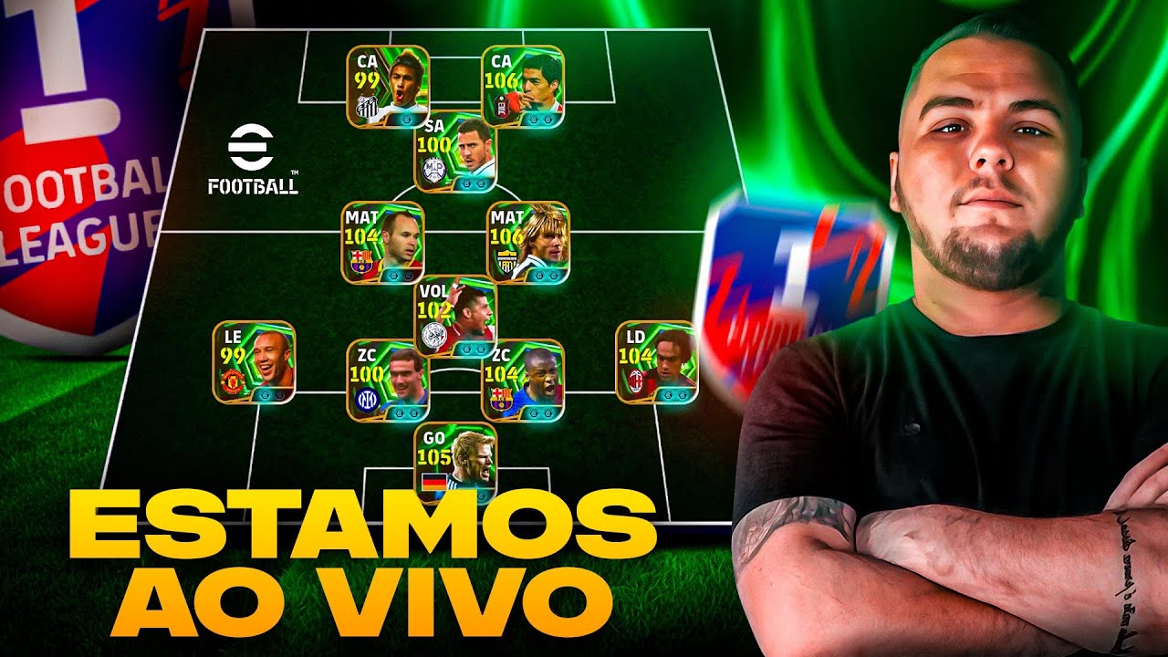 🔥 DIVISÃO NO eFOOTBALL MOBILE AO VIVO | CONTA PRINCIPAL + UPANDO SECUNDÁRIA