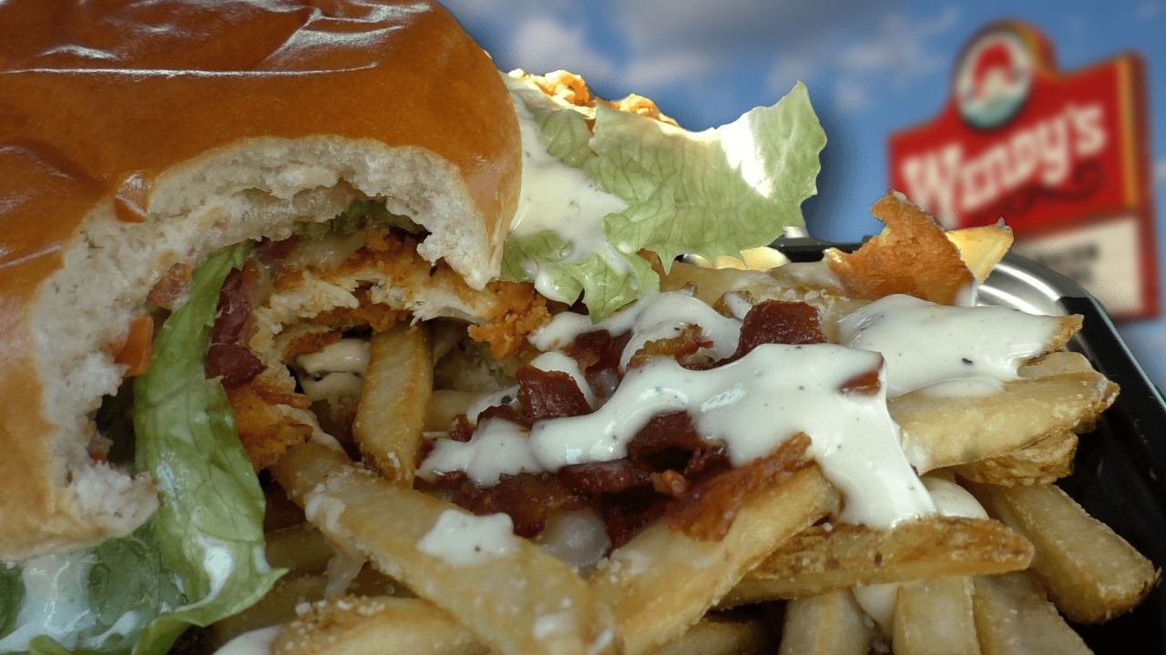 Wendy's Asiago Ranch SPICY Chicken Club and BACON Ranch Fries