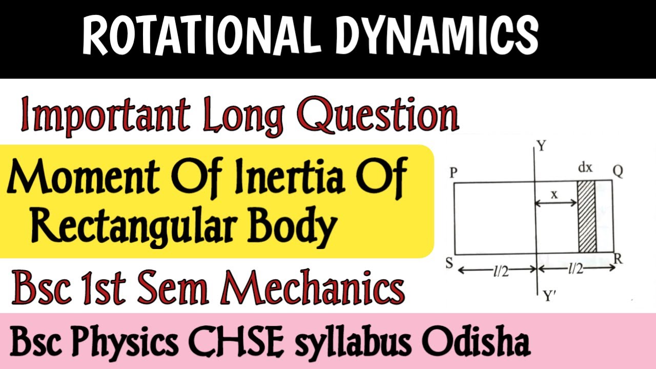 Moment Of Inertia Of Rectangular Body(Lamina,Bar) #majhibira ROTATIONAL DYNAMICS Important Question.