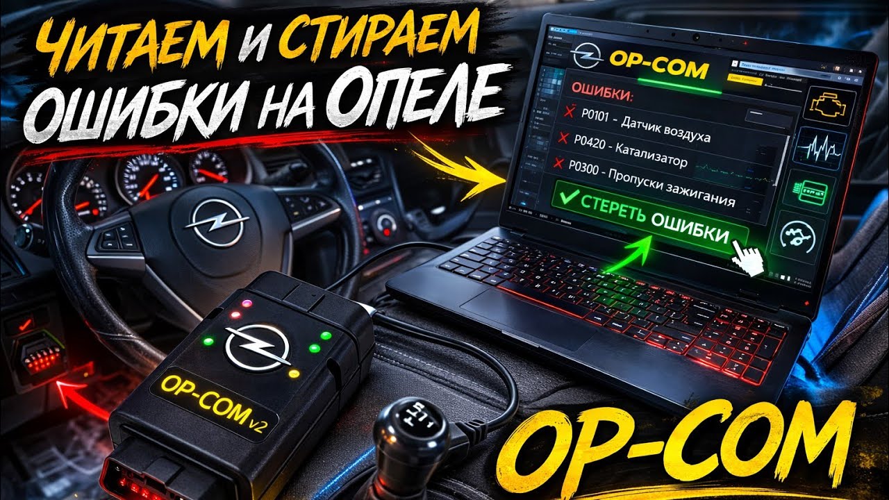 Диагностика ошибок (неисправностей) с помощью OP-COM