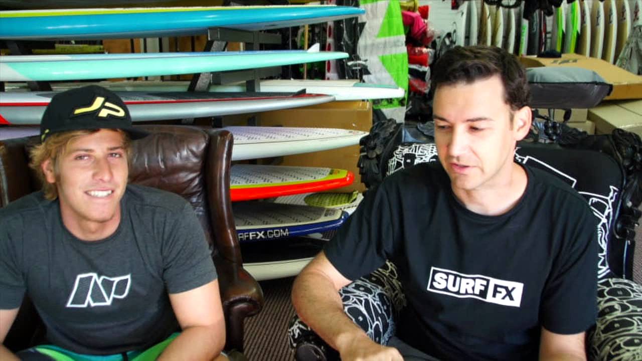 Surf FX  Keahi De Aboitiz and Jon From Surf FX on the 2014 JP Surf Pro Paddleboards