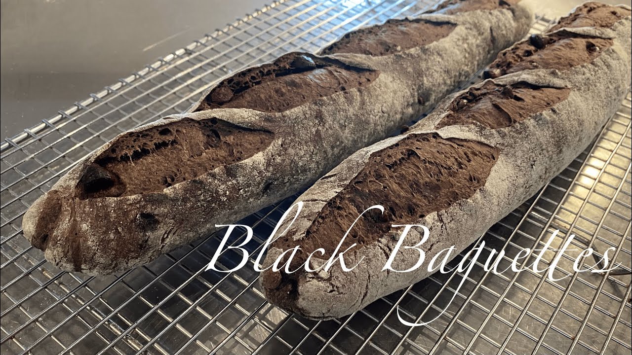 SUB) 永久保存版 クープが開く超美味ショコラフランス / 濃厚ダブルチョコレートバゲットの作り方 / Almost No Knead French Chocolate Bread Recipe