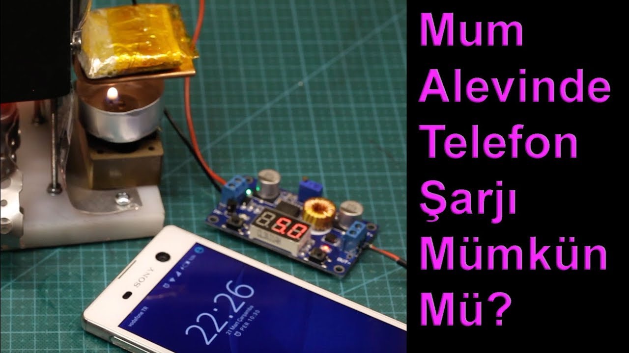 Mum alevinde telefon şarjı / Peltier deneyi