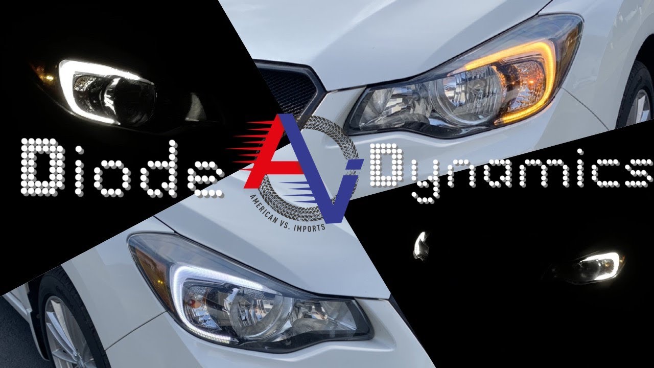 Night Shots | Diode Dynamics C-Light Switchback LED Halos | 2016 Subaru Impreza Mod