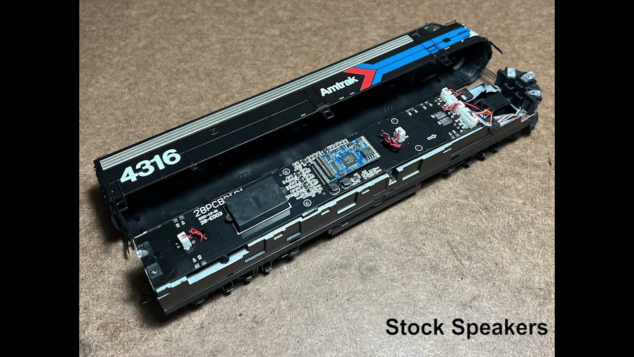 Rapido E8 DCC-Sound Speaker Upgrade Comparison by Scale Sound Systems