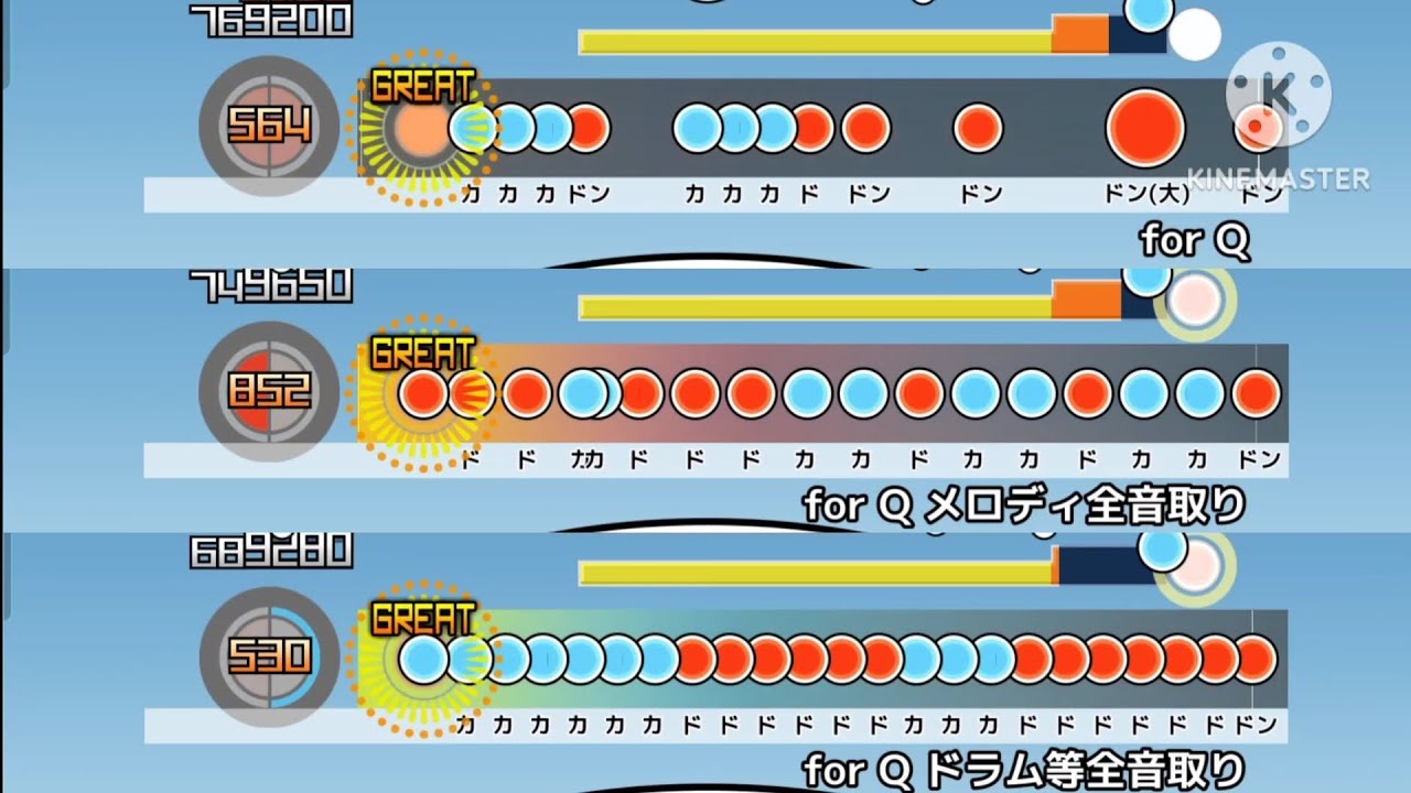 for Q 全音取り