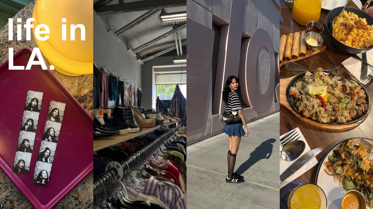 LIVING IN LA | glossier store, vintage photobooth, thrifting, art exhibit & foodtrip