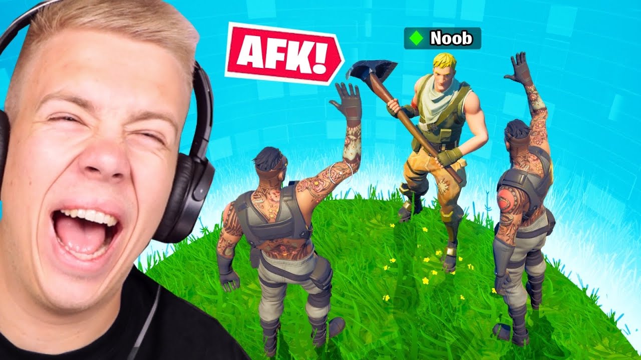 wir schenken AFK Spieler einen SIEG in Fortnite !