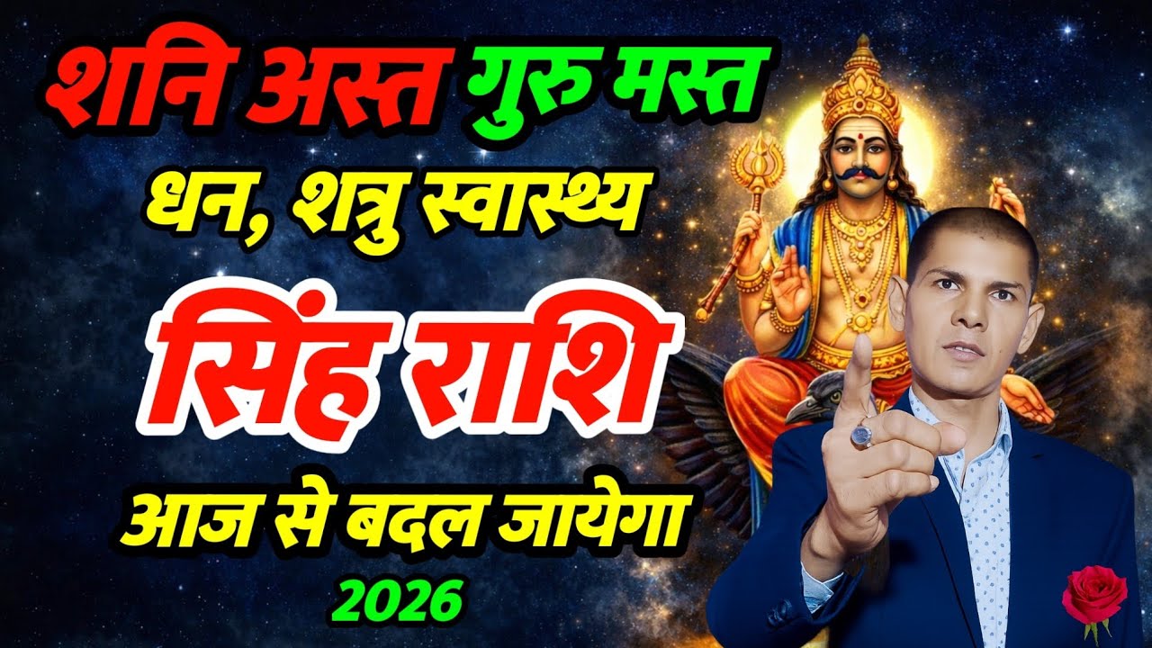 सिंह राशि 2026 | शनि अस्त गुरु मार्गी | अचानक धन वर्षा के योग | Leo Horoscope 2026”