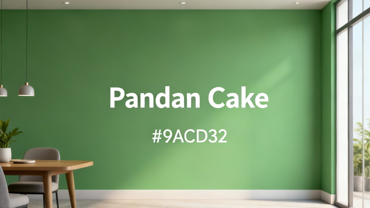 Trend lebaran, Tembok warna hijau bolu pandan | Eid color trend: green pandan sponge paint for walls