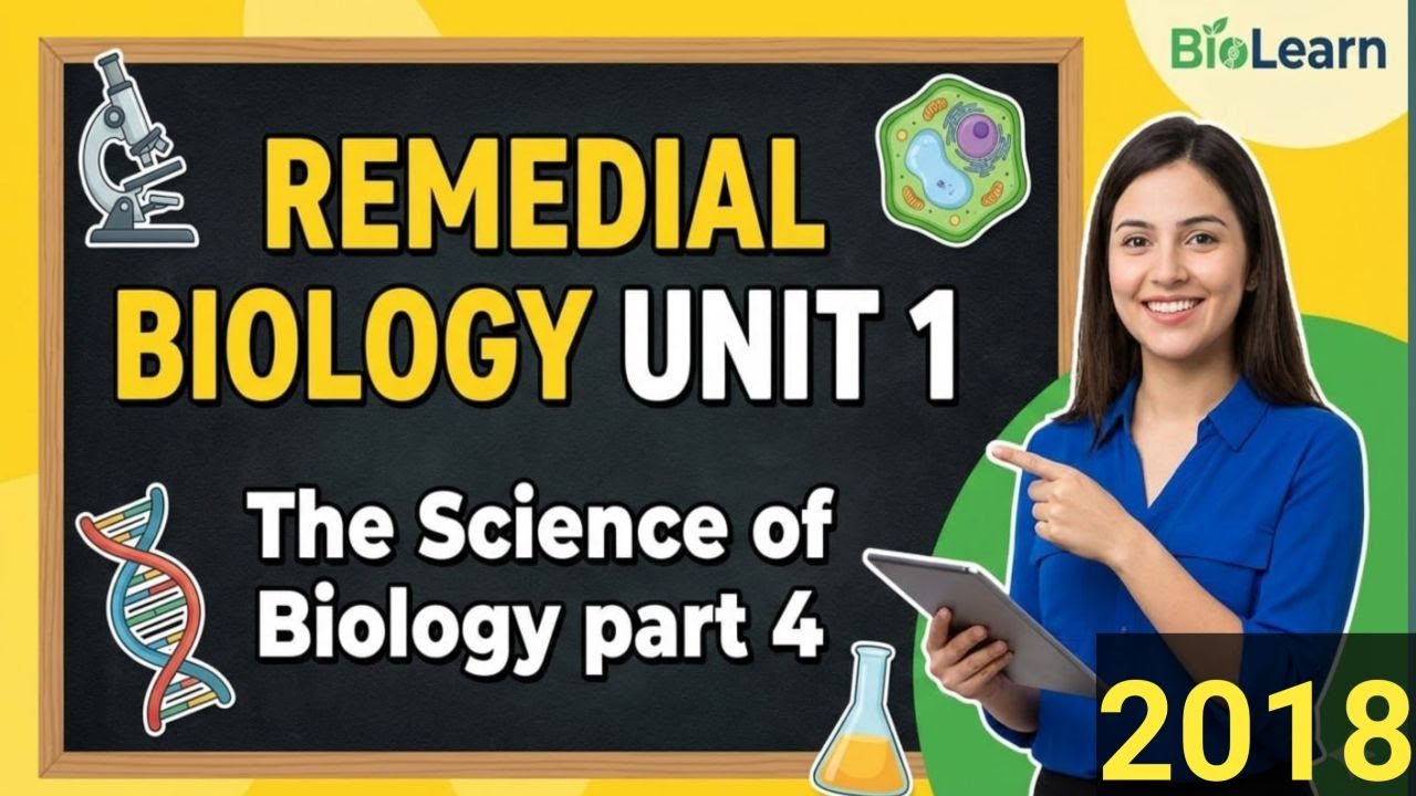 Remedial Biology Unit 1 The Science of Biology part 4 