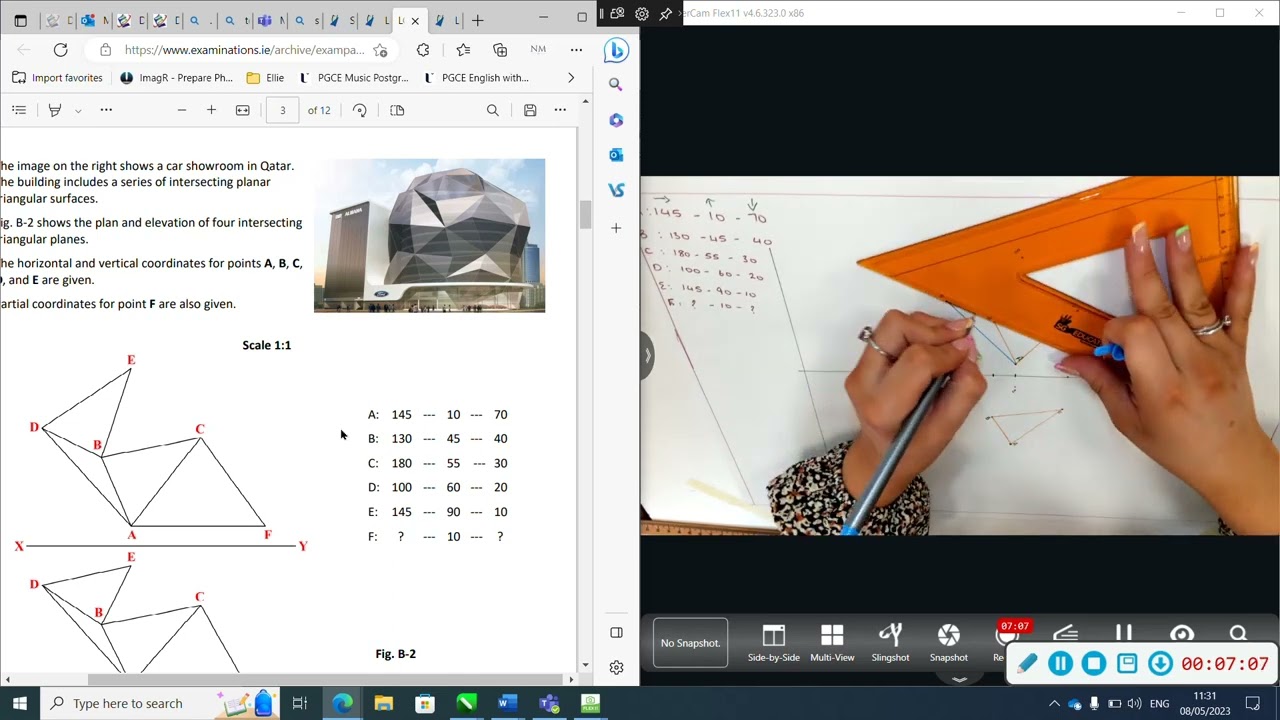 2021 Intersecting Planes DCG Leaving Cert Question