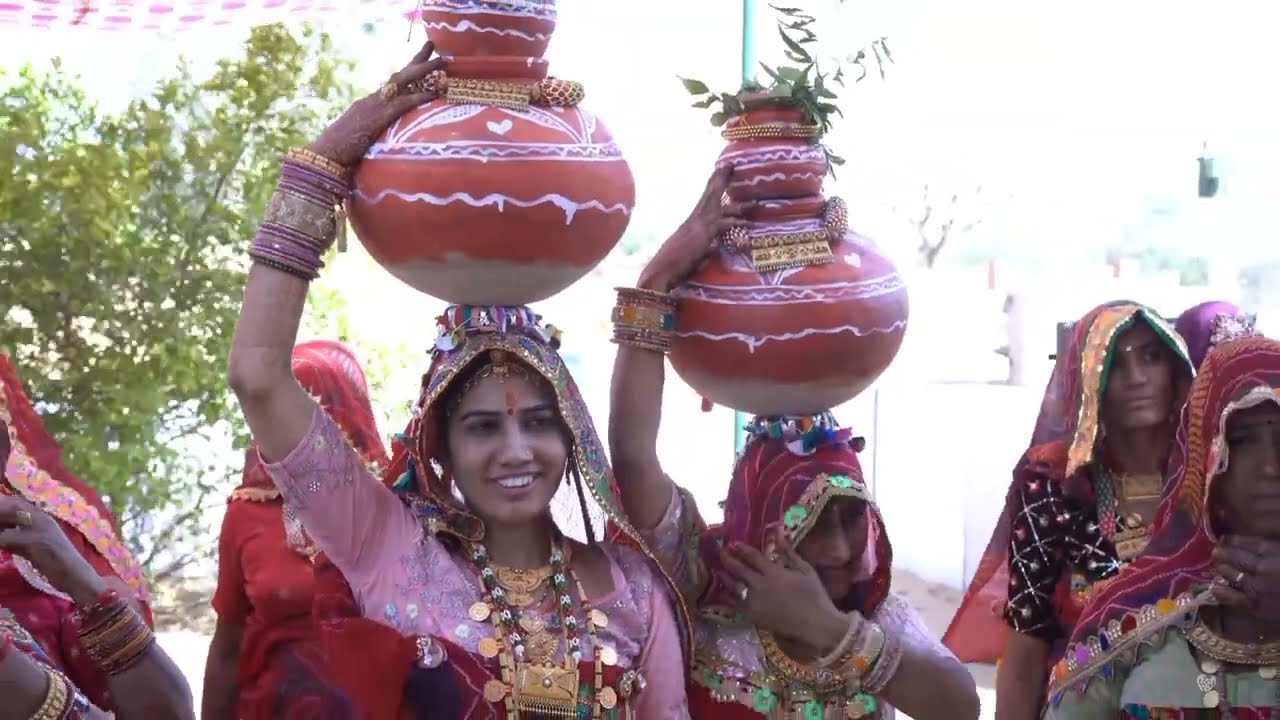 shekhawati sadi chak poojan //💗🎶💯शेखावाटी में शादियों के समय सबसे शानदार और खूबसूरत दो घड़ मटका रस्म