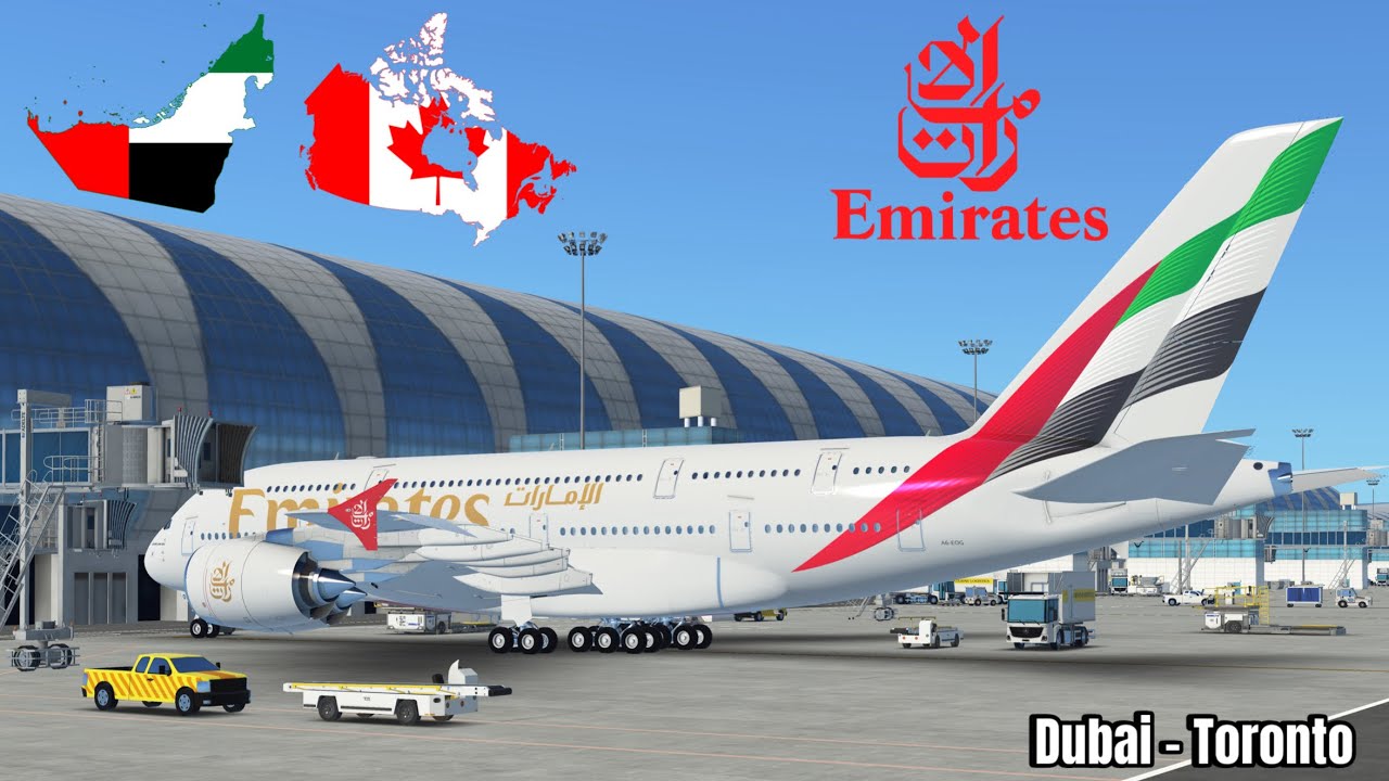 DUBAI TO TORONTO FLIGHT | AIRBUS A380 (EMIRATES-2023) | Infinite Flight Gameplay