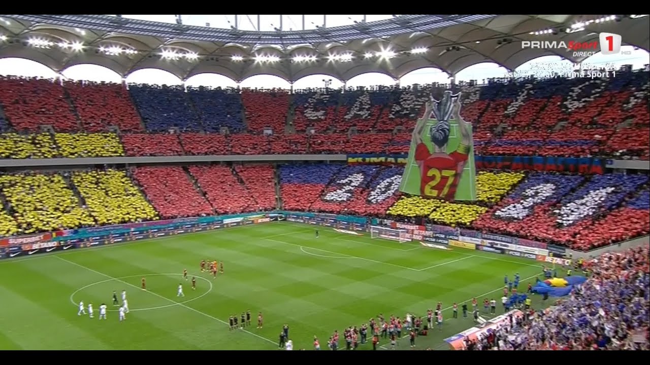 Atmosferă SUPERBĂ la FCSB - CFR. Stadion roş-albastru, cu peste 50.000 de fani
