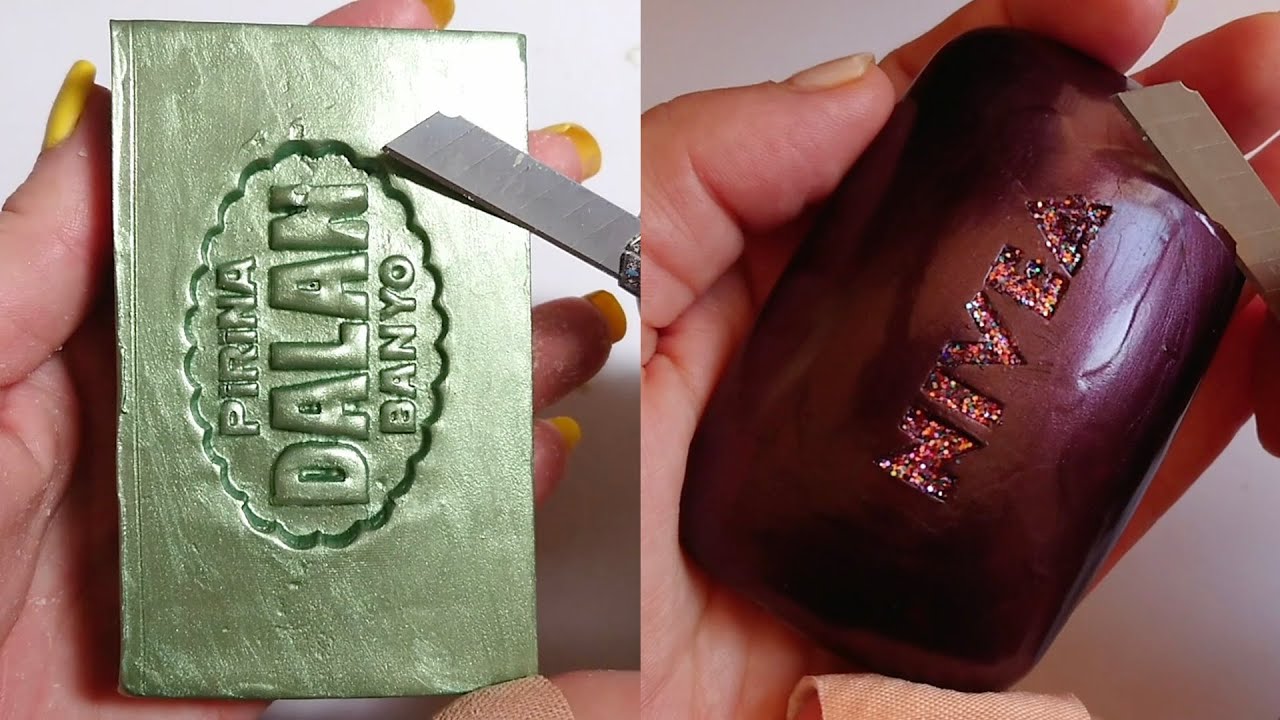 Soap Carving ASMR Relaxing Sounds no talking Satisfying ASMR Video