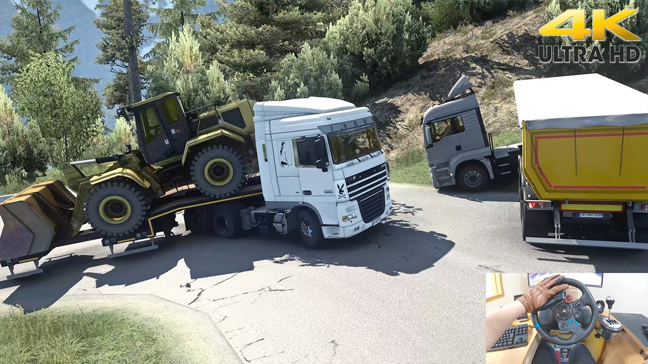 Подъем на холм на карте FSG с DAF XF 105 - Euro Truck Simulator 2 - 4K