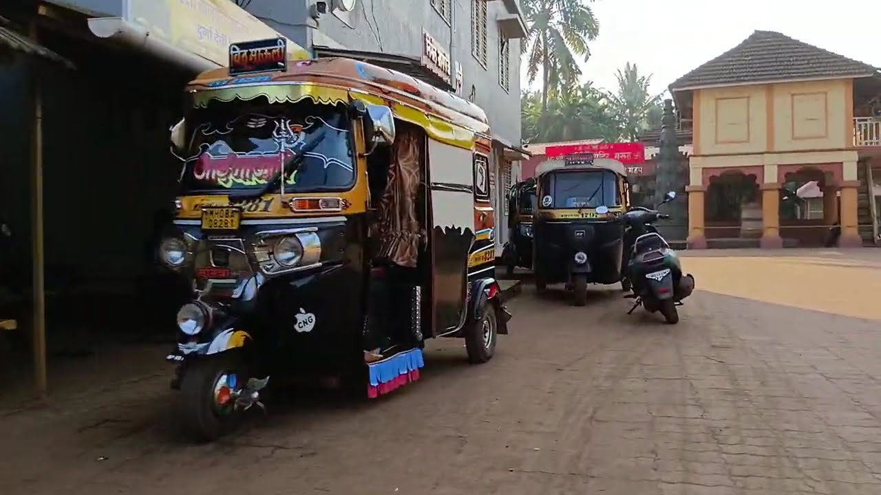 रत्नागिरी मुरूड बीचकडे हिरवाईने नटलेला सुंदर रस्ता 🌿🌊🛺✨