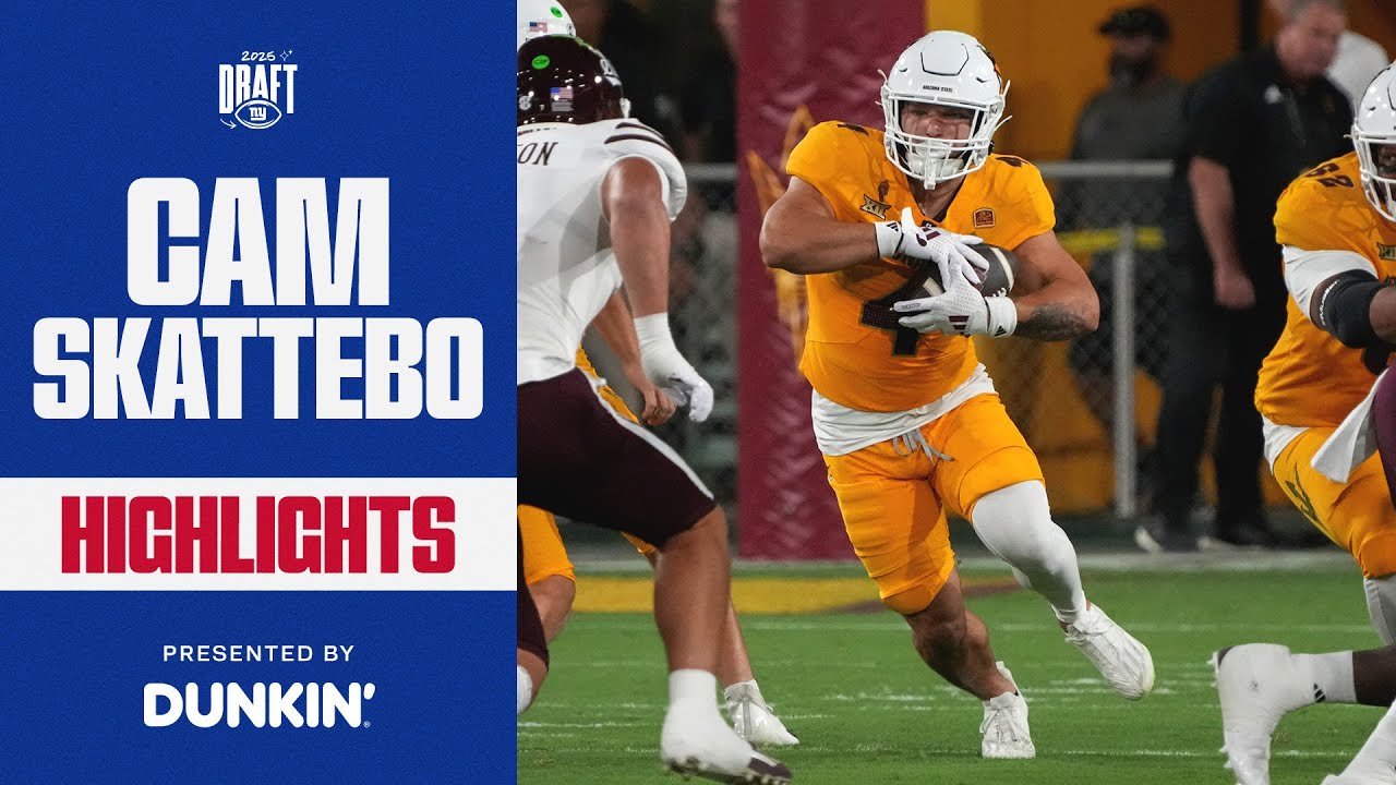 HIGHLIGHTS: Cam Skattebo | Giants Draft | Arizona State University RB | New York Giants