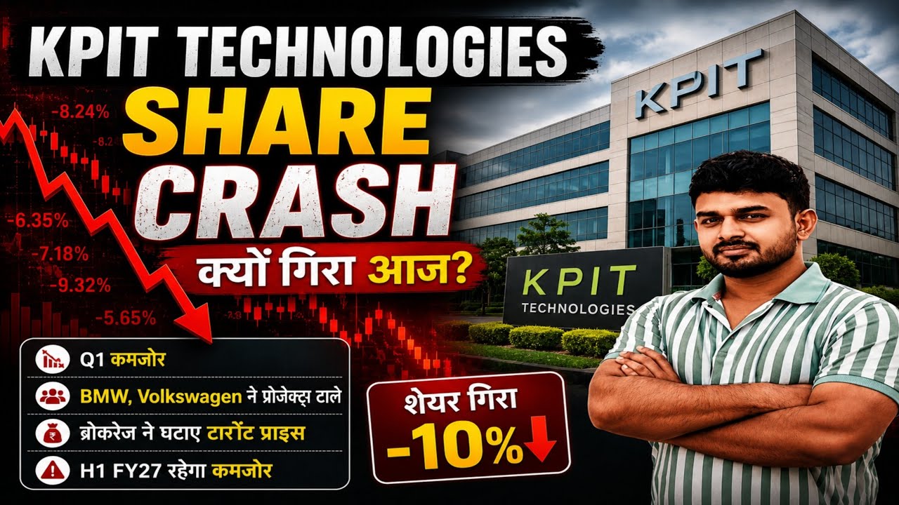 Why Did KPIT Tech Crash Today? KPIT Technologies Share Latest News | KPIT Share Latest News, #Crash