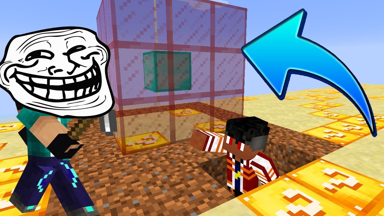 CUBÃO LUCKY BLOCK : TROLL DO CHÃO DE TERRA FAKE !! (MINECRAFT TROLL)
