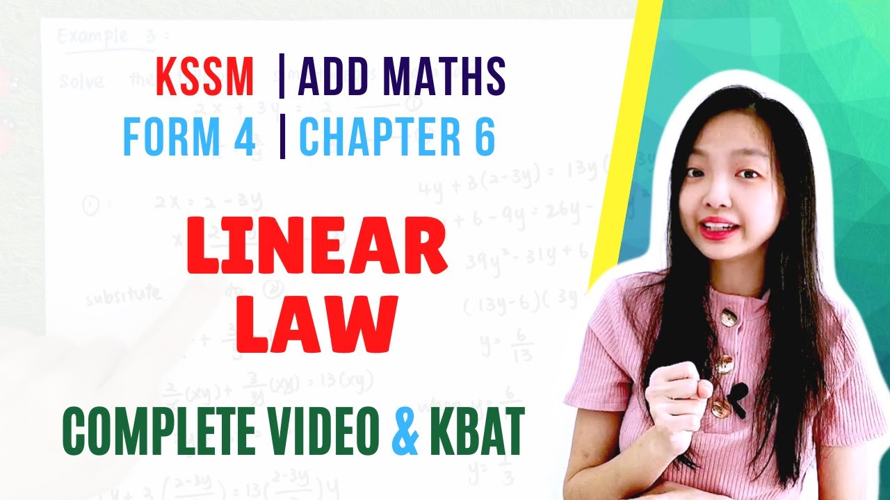 KSSM Form 4 Add Maths【Chapter 6 : Linear Law (Hukum Linear)】