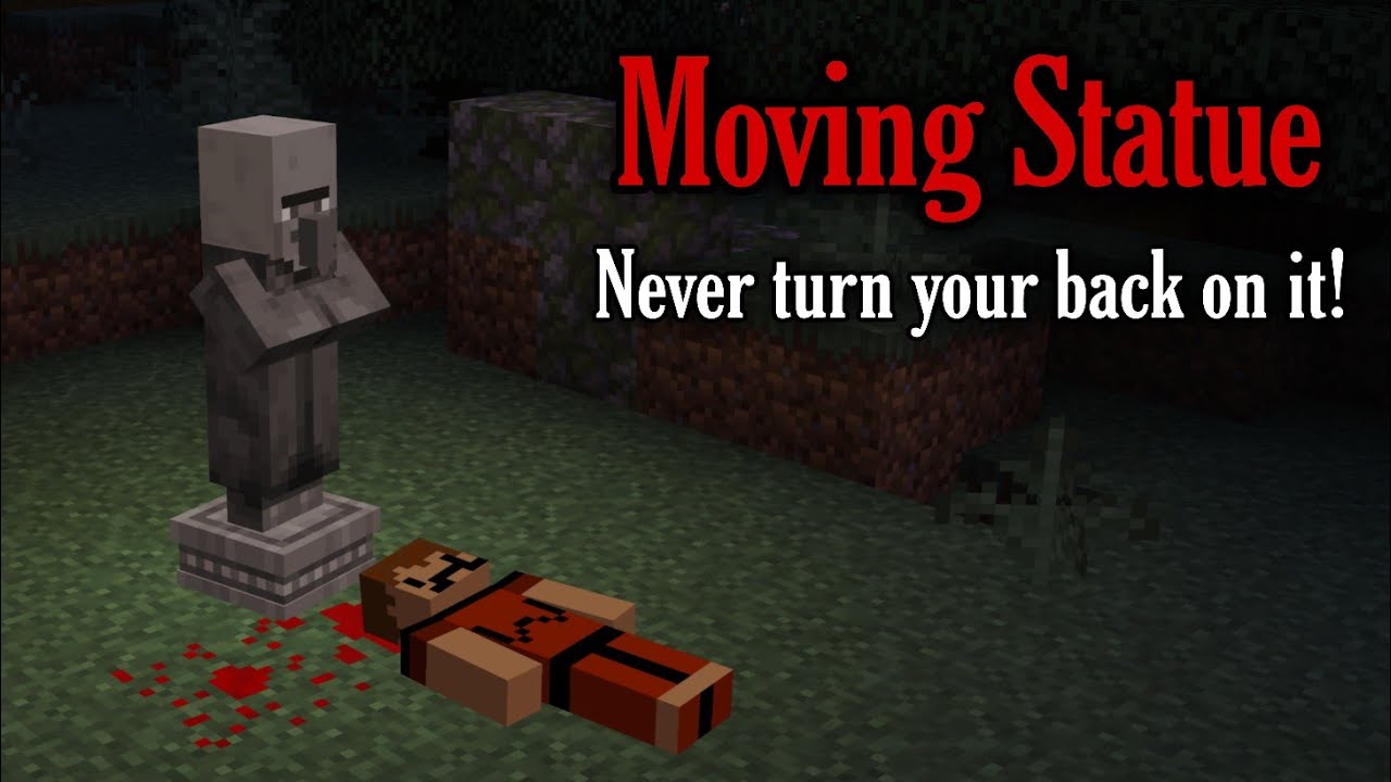 I found a Graveyard with this Statue inside, but it started Following me!
