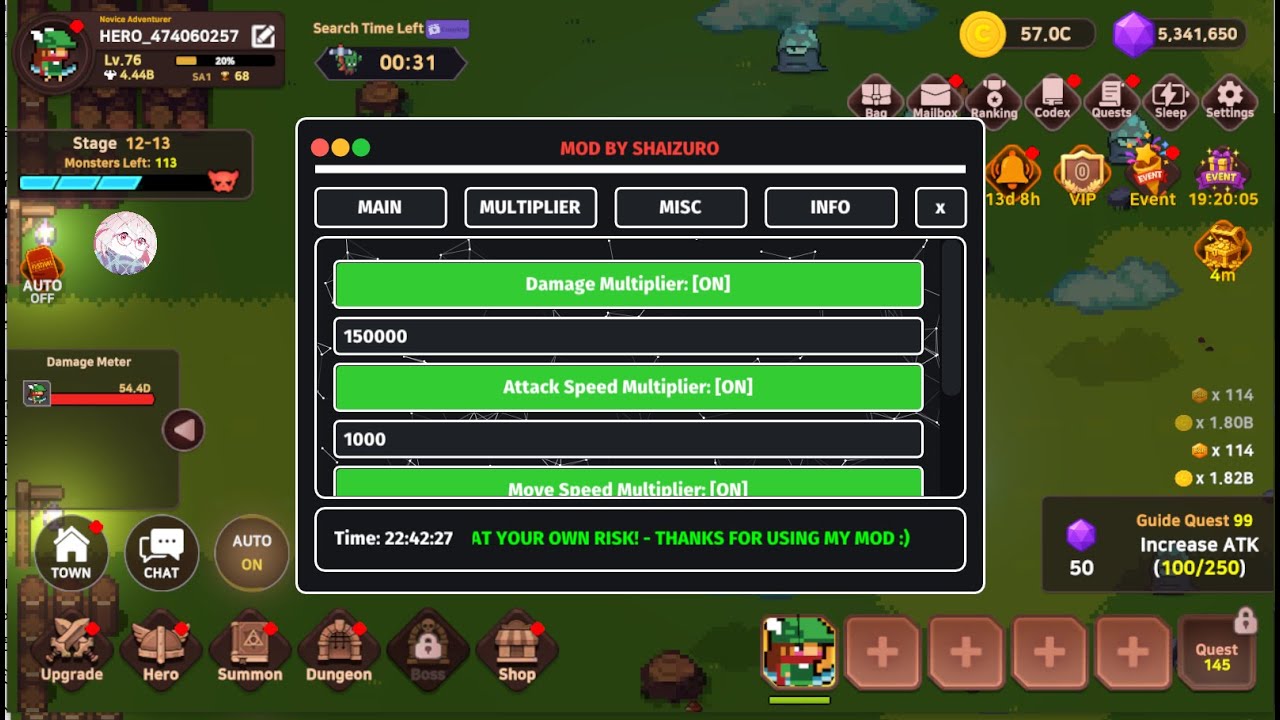 MOD Pixel Guardians Idle RPG Gameplay 2026