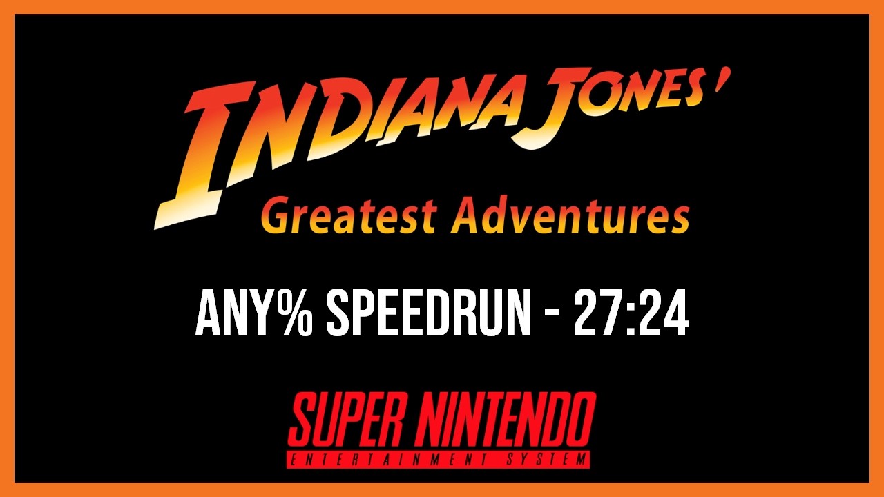 World Record - Indiana Jones' Greatest Adventures Any% Speedrun in 27:24