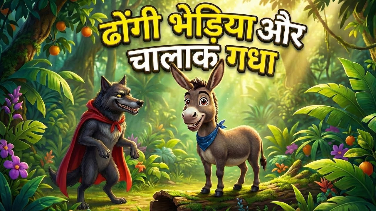 ढोंगी भेड़िया और चालाक गधा | BHEDIYA AUR GADHA | HINDI KAHANI | BEDTIME STORIES 